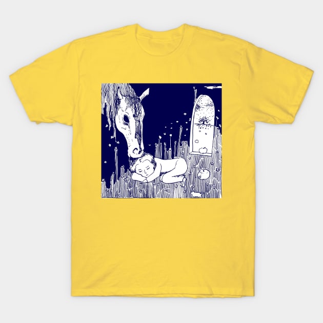 Horse awakening T-Shirt by ruta13art